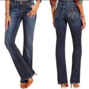 KUT FROM THE KLOTH Women’s Mid Rise Bootcut Embroidered Back Pocket Jeans 6
